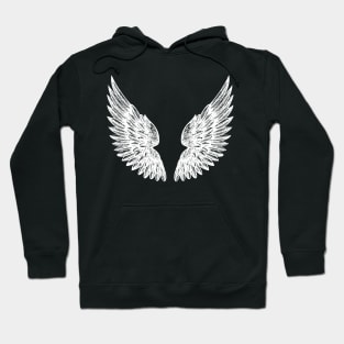 Angel Angel Wings Jesus Faith Hope Biker Tattoo Style Dove Eagle Symbolic Graphic Vector Cool Retro Hoodie